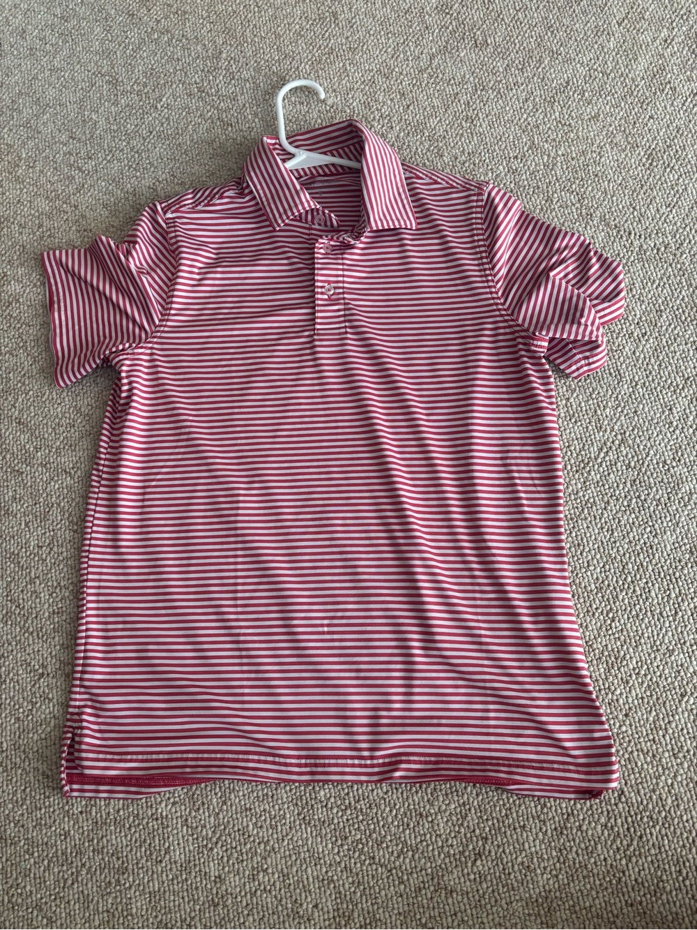 Vineyard Vines Red and White Striped Kids Polo
